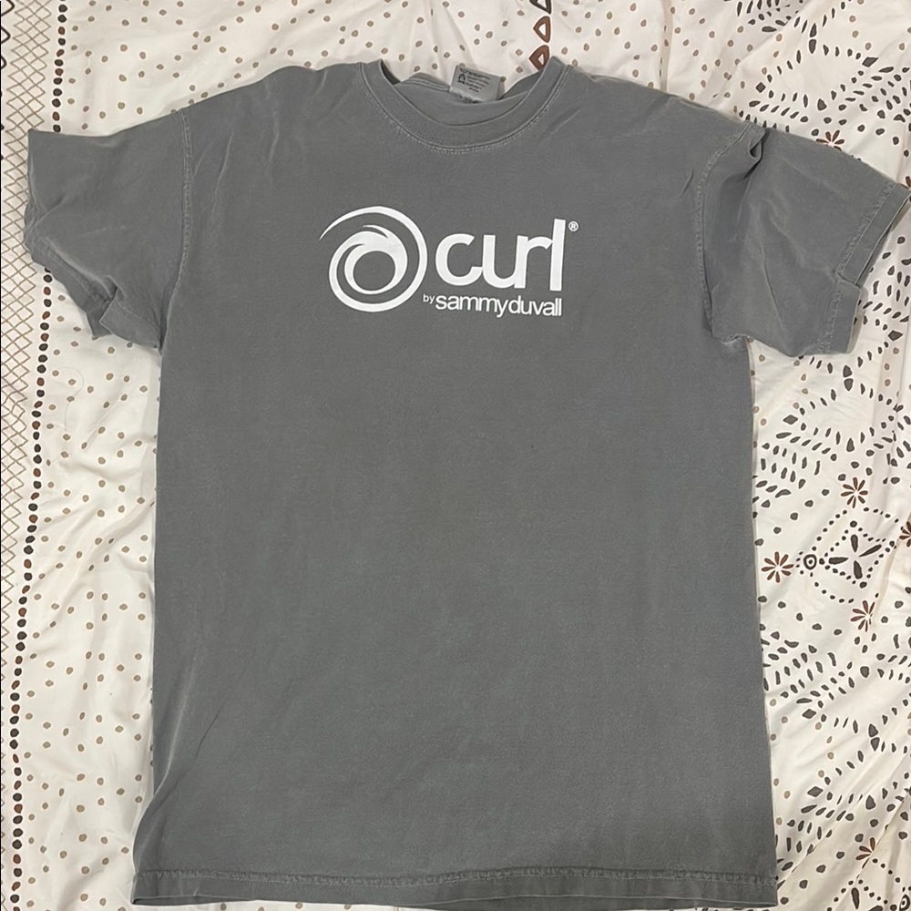 Comfort Colors Gray Short Sleeve Tee with Wave Logo